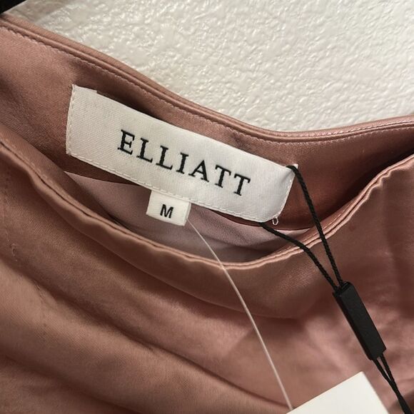 Elliatt Cassini Dusty Pink One-Shoulder Cocktail Dress Asymmetrical Ruched - Picture 7 of 12